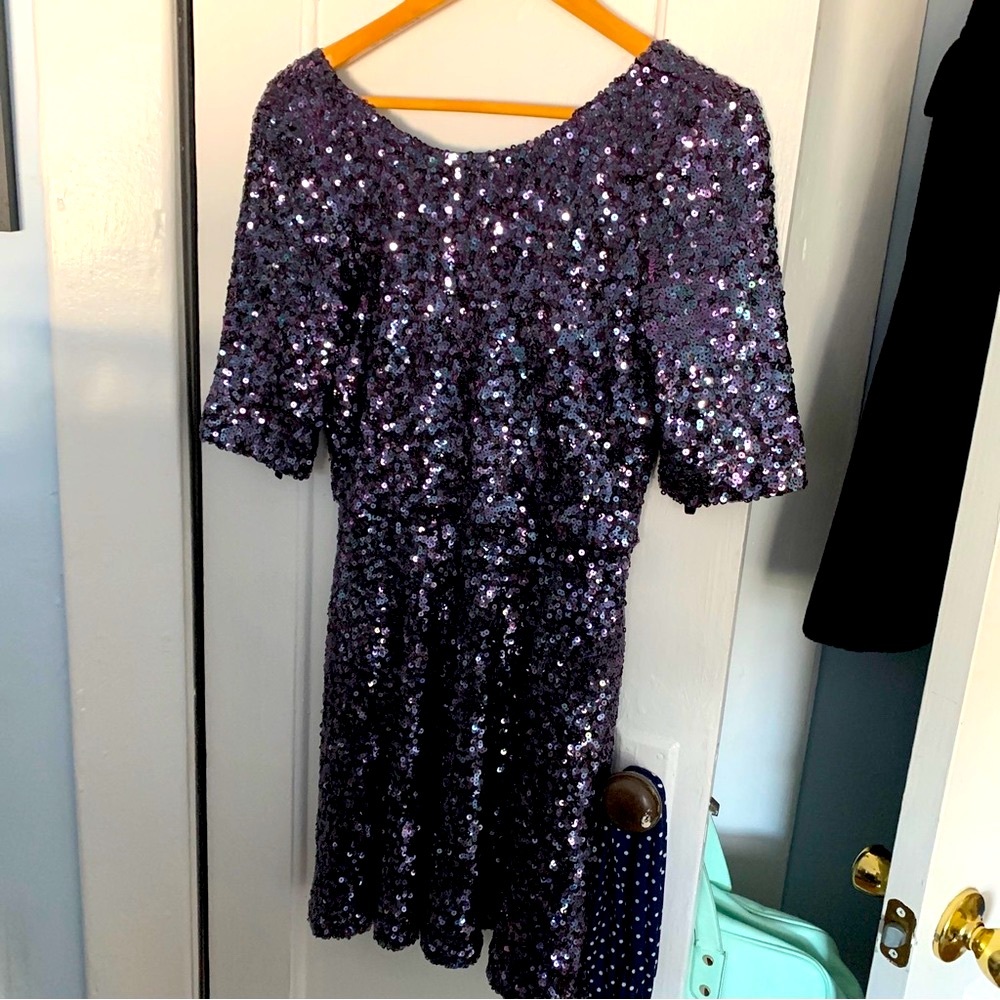 French Connection Purple Sequin Dress